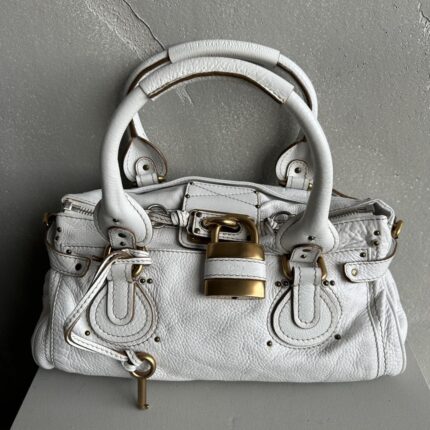 ✨ Authentic Iconic CHLOE Paddington Bag in white leather Pre-owned ✨